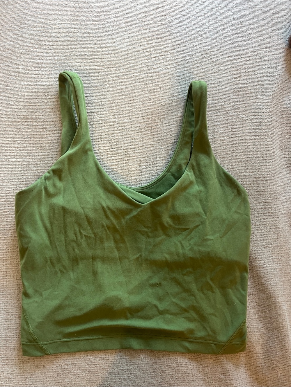 lululemon athletica Olive Green Scoop Neck Tank